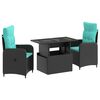 vidaXL Z&aacute;hradn&aacute; jed&aacute;lensk&aacute; s&uacute;prava 3 ks polyratan