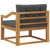 vidaXL Z&aacute;hradn&aacute; stredn&aacute; sedačka Pevn&eacute; ak&aacute;ciov&eacute; drevo Pr&iacute;rodn&aacute;