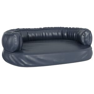 vidaXL Ergonomick&yacute; penov&yacute; matrac pre psa tmavomodr&yacute; 60x42cm umel&aacute; koža