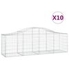 vidaXL Obl&uacute;kov&yacute; gabionov&yacute; k&ocirc;&scaron; 10 ks 200x50x60/80 cm pozinkovan&eacute; železo