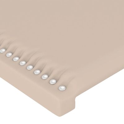 vidaXL Čelo postele so záhybmi kapučínové 83x16x118/128 cm umelá koža