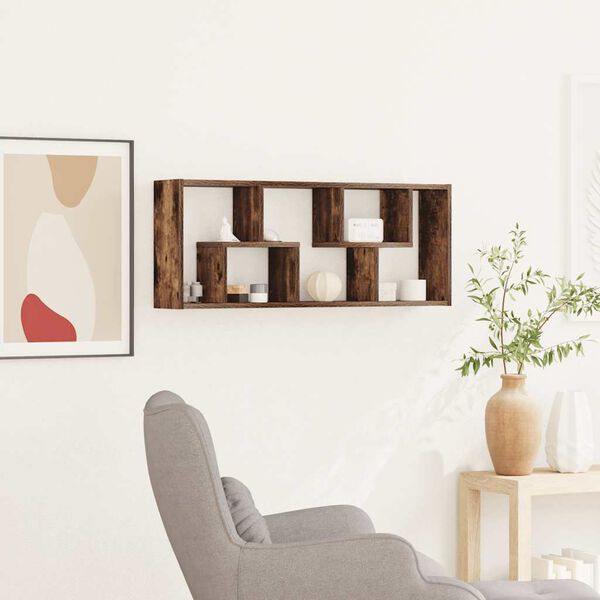 vidaXL N&aacute;stenn&aacute; polica dymov&yacute; dub 36x16x90 cm spracovan&eacute; drevo