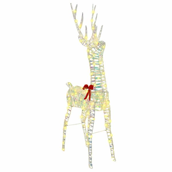 vidaXL 3D sob s 140 LED-i Teplá biela 128 cm PET