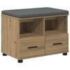 vidaXL Lavica na top&aacute;nky s vank&uacute;&scaron;om Dub artisan 60 x 38 x 46 cm