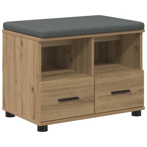 vidaXL Lavica na top&aacute;nky s vank&uacute;&scaron;om Dub artisan 60 x 38 x 46 cm