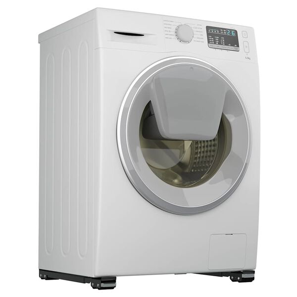 vidaXL Podstavec pod práčku 2 pcs Čierna 72 x 5 x 4.5 cm Oceľ