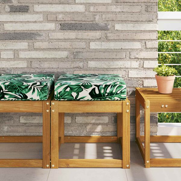 vidaXL Vank&uacute;&scaron; na vonkaj&scaron;ie sedenie Vzor listov 40 x 40 x 8 cm