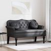 vidaXL Chesterfield lavica Čierna 120,5 x 65 x 75 cm Umelá koža