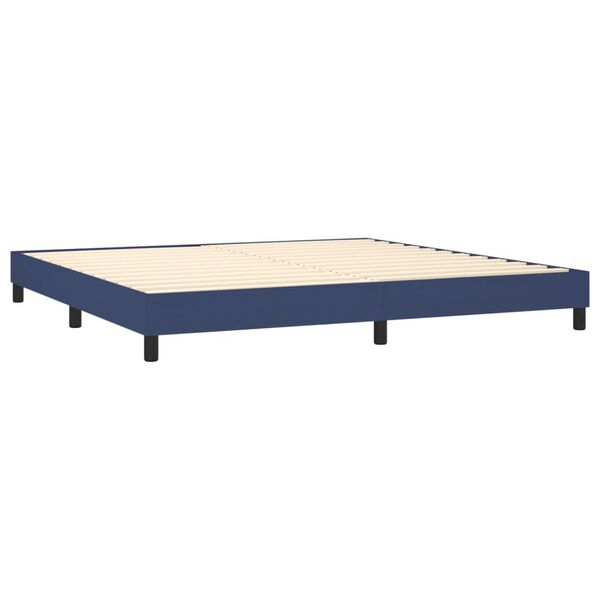 vidaXL Boxspring posteľ s matracom modrá 200x200 cm látka