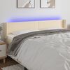 vidaXL Čelo postele s LED krémové 183x16x78/88 cm látka