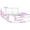 vidaXL R&aacute;m postele so z&aacute;suvkou s čelnou doskou Kompozitn&eacute; drevo