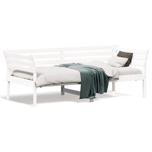 VidaXL Denn&aacute; posteľ bez matraca Biela 75x190 cm Borovicov&yacute; mas&iacute;v