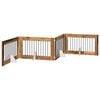 vidaXL Skladacia psia br&aacute;na so stojanmi 4 pcs Star&eacute; drevo 401 cm
