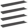 vidaXL Z&aacute;vesn&aacute; polica 4 ks Čierny 100 x 18 x 2,5 cm Oceľ