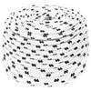 vidaXL Pleten&eacute; lodn&eacute; lano biele 8 mm x 25 m polyester