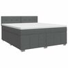 vidaXL Posteľ boxspring s matracom Tmavosiv&aacute; 160 x 200 cm L&aacute;tka