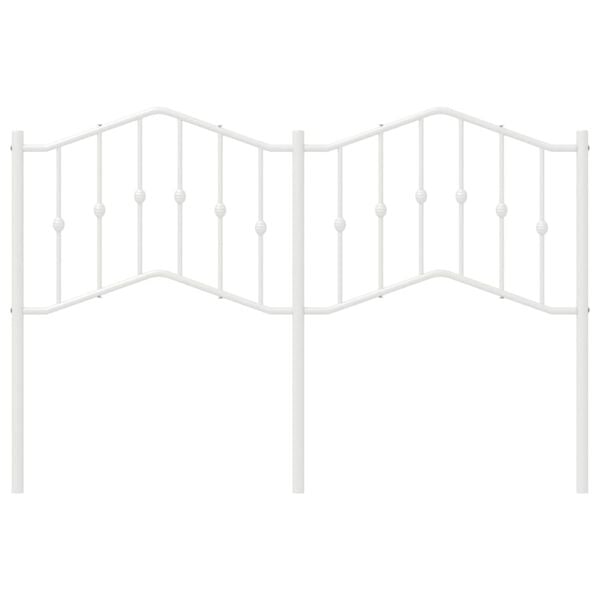 vidaXL Kovov&eacute; n&aacute;hradn&eacute; čelo postele biele 140 cm