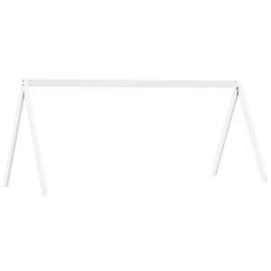 vidaXL Strecha na detsk&uacute; posteľ biela 209x95,5x88 cm borovicov&yacute; mas&iacute;v