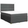 vidaXL Boxspring posteľ s matracom tmavosiv&aacute; 160x200 cm l&aacute;tka