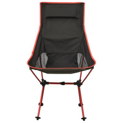 vidaXL Skladacia kempingová stolička PVC a hliník čierna