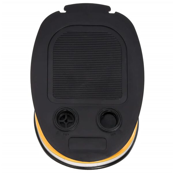 vidaXL Nožn&aacute; pumpa 26x18 cm, PP a PE, sivo žlt&aacute;