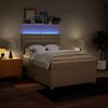 vidaXL Posteľn&yacute; r&aacute;m boxspring s matracom kr&eacute;mov&yacute; 140x200 cm l&aacute;tka