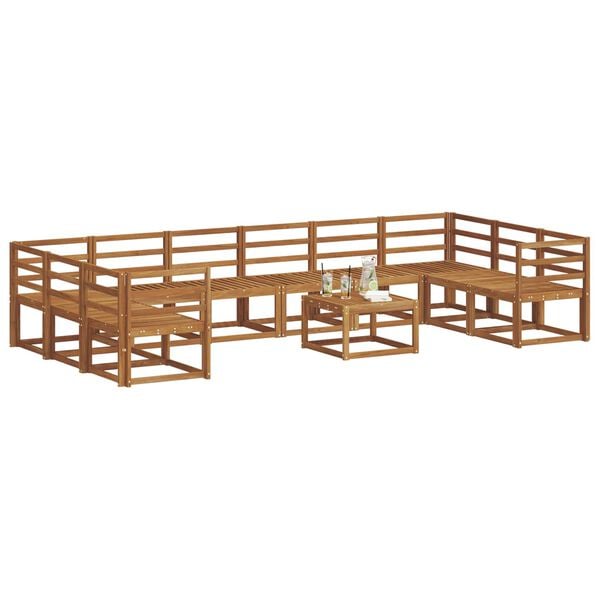 vidaXL Z&aacute;hradn&aacute; s&uacute;prava gaučov 11 pcs Pr&iacute;rodn&aacute; Pevn&eacute; ak&aacute;ciov&eacute; drevo