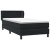 vidaXL Posteľn&yacute; r&aacute;m boxspring s matracom čierny 90x210 cm zamat