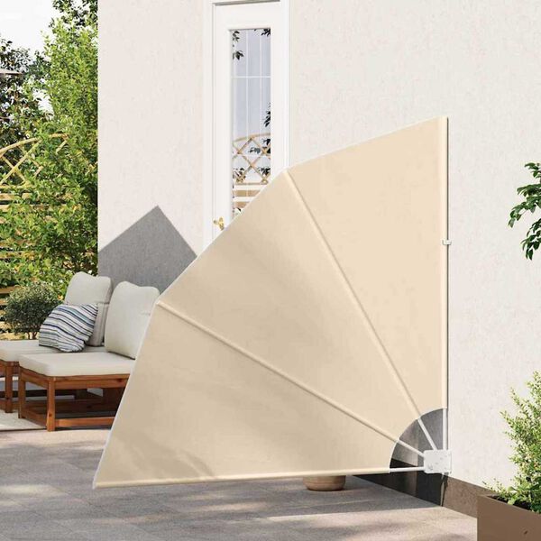 vidaXL Z&aacute;clona na balk&oacute;nov&eacute; s&uacute;kromie B&eacute;žov&aacute; 140 x 140 cm Polyester