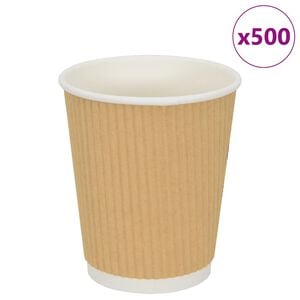 vidaXL Papierov&eacute; &scaron;&aacute;lky na k&aacute;vu 500 ks 8oz 200ml hned&aacute;