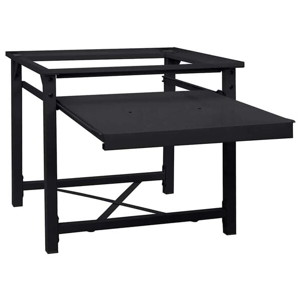 vidaXL Pedestal na práčku Čierna 64 x 55 x 32.5 cm Oceľ