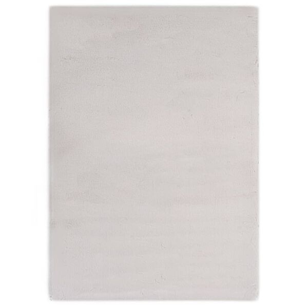 vidaXL Koberec 120x160 cm siv&yacute; umel&aacute; kr&aacute;ličia kožu&scaron;ina