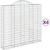 vidaXL Obl&uacute;kov&eacute; gabi&oacute;nov&eacute; ko&scaron;e 4ks 200x50x180/200cm pozinkovan&eacute; železo