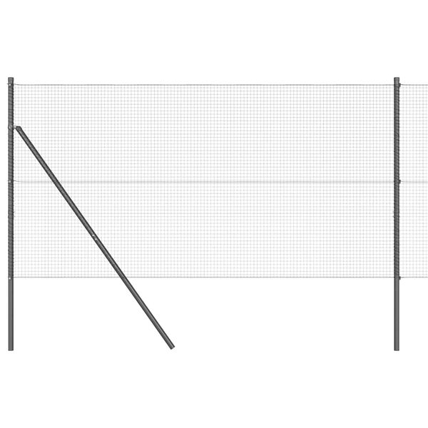 vidaXL Stĺp na plot. Siv&aacute; 50 x 1 m (19 x 19 mm mriežka) Ocel a PVC