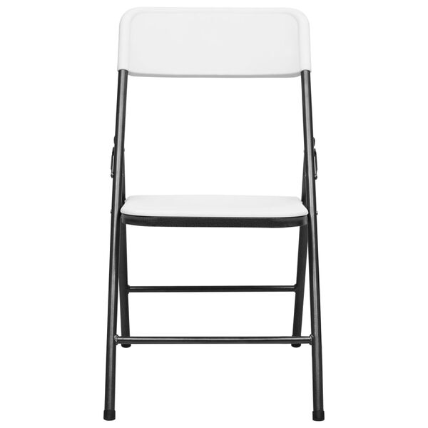 vidaXL Skladacie z&aacute;hradn&eacute; stoličky 4 ks HDPE biele