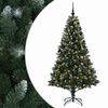 vidaXL Umel&yacute; vianočn&yacute; stromček s guľami 180 cm 300 LED Tepl&aacute; biela