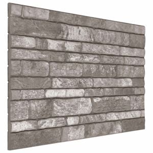 vidaXL N&aacute;stenn&eacute; panely 10 ks 100 x 50 cm Tmavosiv&aacute; EPS pena
