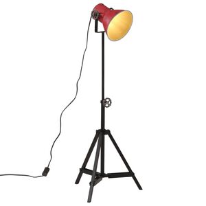 vidaXL Podlahov&aacute; lampa 25 W &scaron;muhovan&aacute; červen&aacute; 35x35x65/95 cm E27