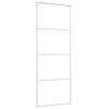 vidaXL Posuvné dvere nepriehľadné ESG sklo a hliník 76x205 cm biele