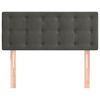 vidaXL Čelo postele tmavosivé 90x5x78/88 cm zamat