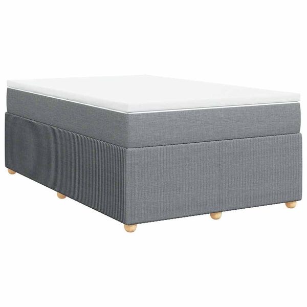 vidaXL Boxspring posteľ s matracom bledosiv&aacute; 120x200 cm l&aacute;tka