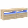vidaXL TV skrinky s LED svetlami 2 ks dub sonoma 60x35x40 cm