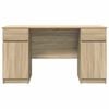 vidaXL St&ocirc;l so z&aacute;suvkou dub sonoma 140 x 49 x 76 cm Kompozitn&eacute; drevo