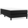 vidaXL Posteľn&yacute; r&aacute;m s boxspringom čierny 90x190 cm umel&aacute; koža