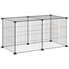 vidaXL 8-panelov&aacute; klietka pre dom&aacute;ce zvierat&aacute; čierna 70x35x35 cm oceľ