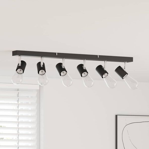 vidaXL Stropn&eacute; bodov&eacute; svetlo so bodmi Čierna 73 x 6,5 x 11,5 cm Kov