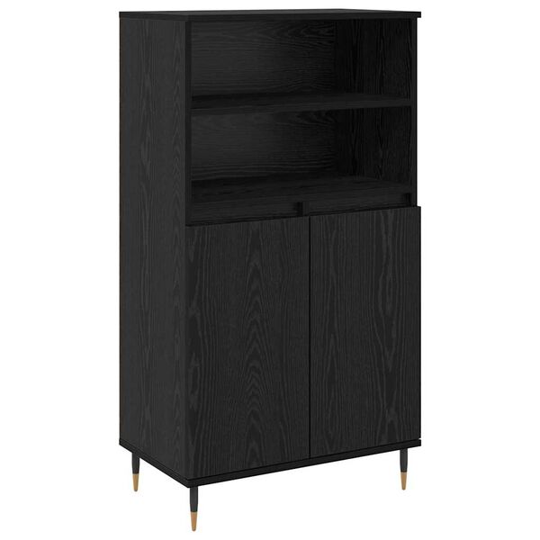 vidaXL Highboard Čierna 60 x 36 x 110 cm Kompozitn&eacute; drevo