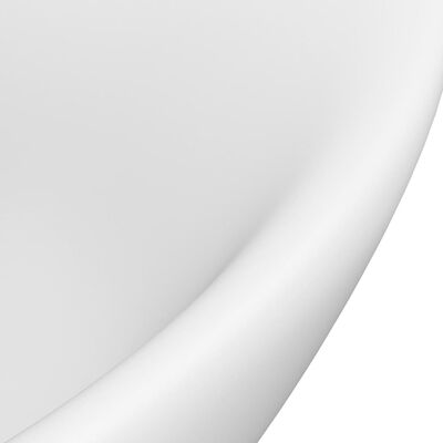 vidaXL Luxusné umývadlo, prepad, matné biele 58,5x39 cm, keramika