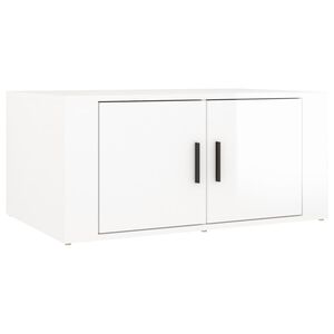 vidaXL Konferenčn&yacute; stol&iacute;k leskl&yacute; biely 80x50x36 cm spracovan&eacute; drevo