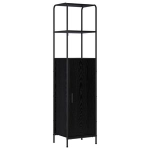 vidaXL Highboard Čierny dub 40 x 33 x 161 cm Kompozitn&eacute; drevo